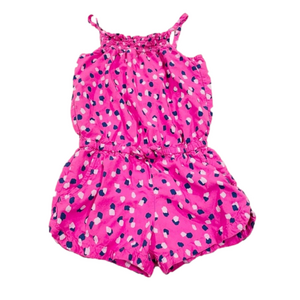 Cat & Jack Girl’s Pink Purple Abstract Spot Print Sleeveless Romper Size XS
